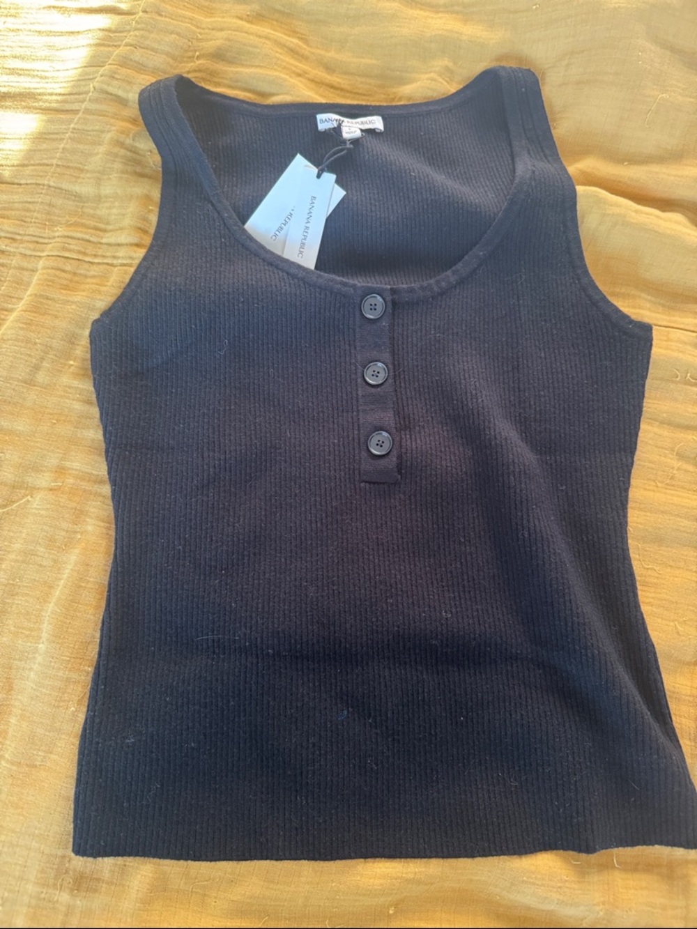 Banana republic MERINO-COTTON BLEND HENLEY TANK